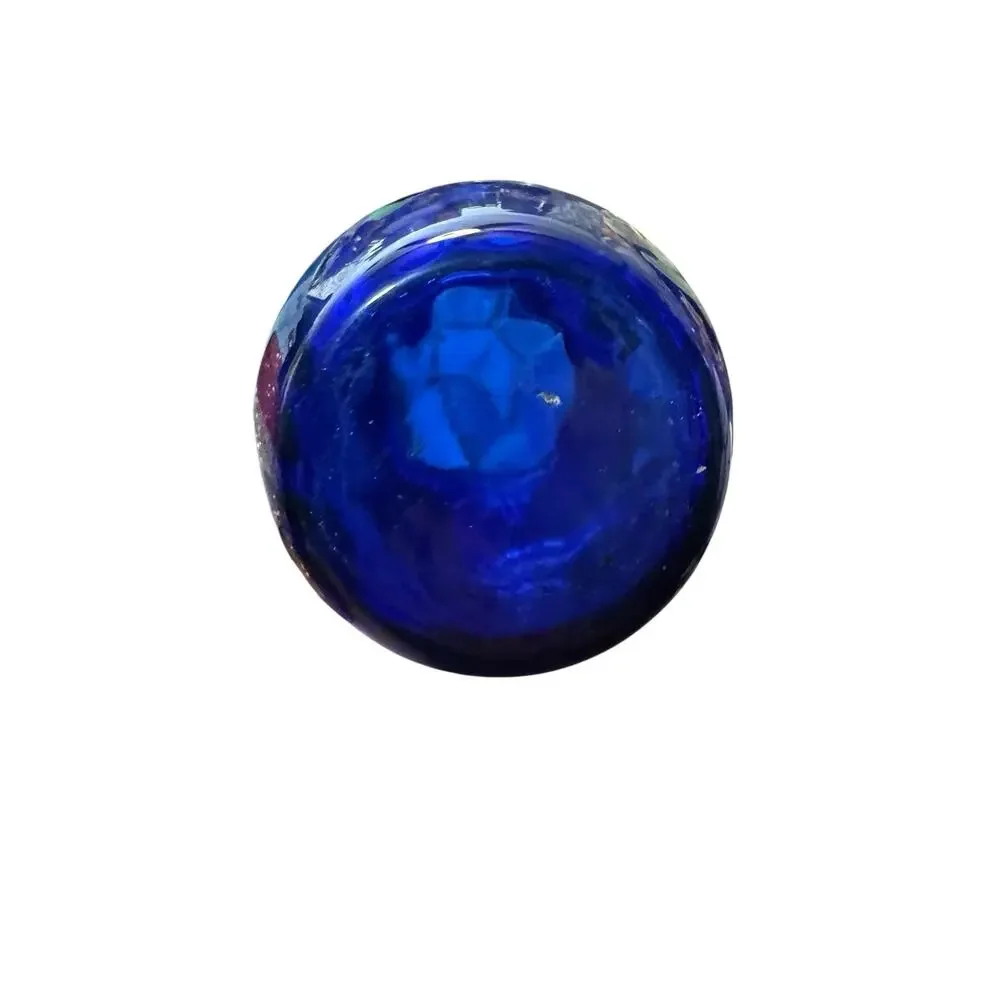 Vintage Indiana Glass Cobalt Blue Illusion Optic Swirl Pattern Vase